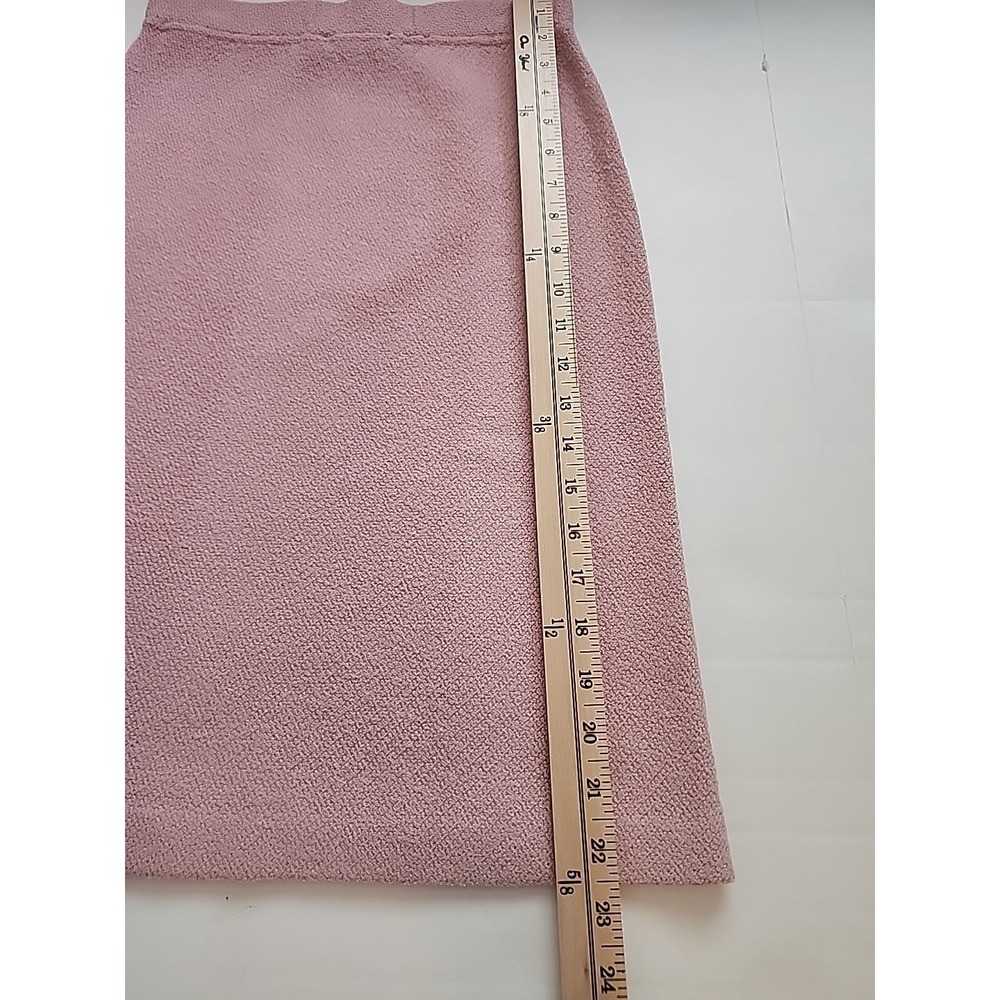 Vintage St John Santana Knit Skirt Pink Size 2 Straight Pencil Career USA - Picture 5 of 10
